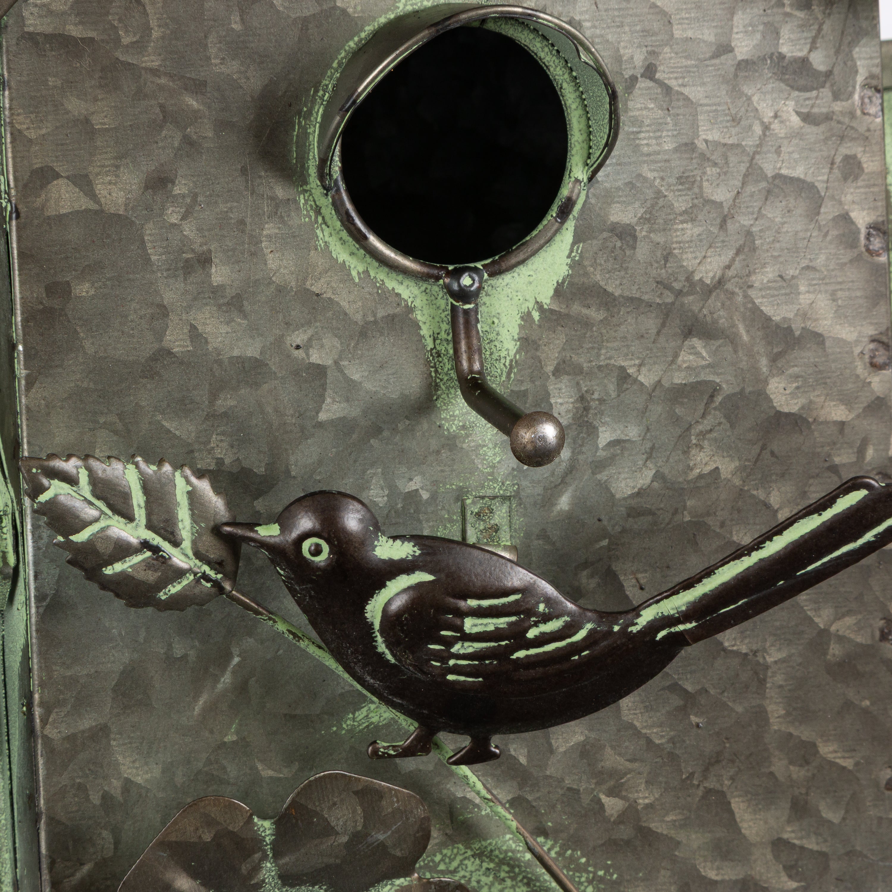 76 Inch Functional Metal Birdhouse Yard Stake